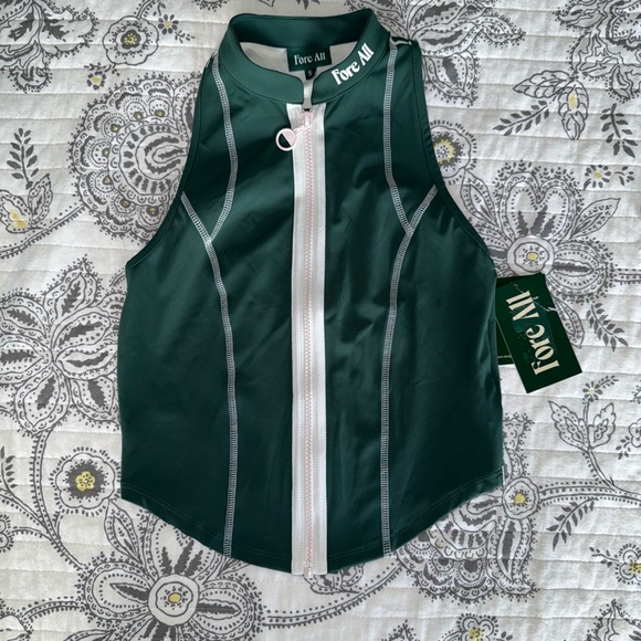 COPY - NWT FORE ALL Louise Full Zip Sleeveless Shirt - Picture 1 of 4